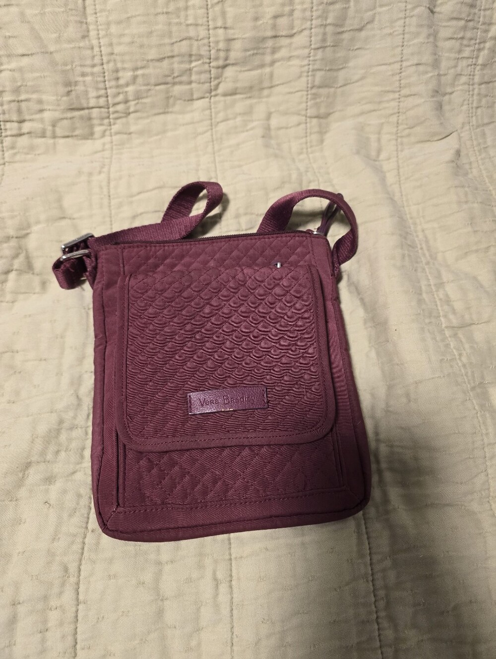 Vera Bradley Quilted Crossbody in Plum Wine